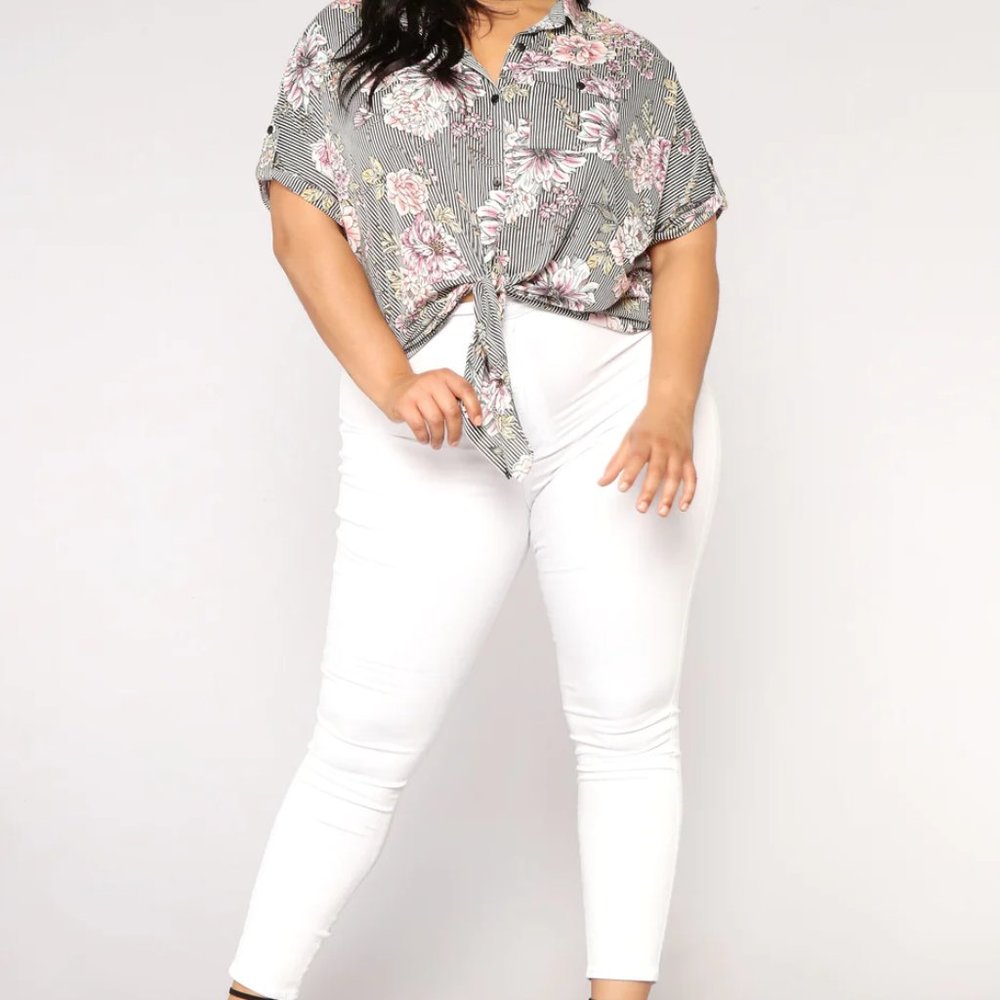 NWT - Fashion Nova Luxe Ultra High Waist Skinny Jeans - White Size 15